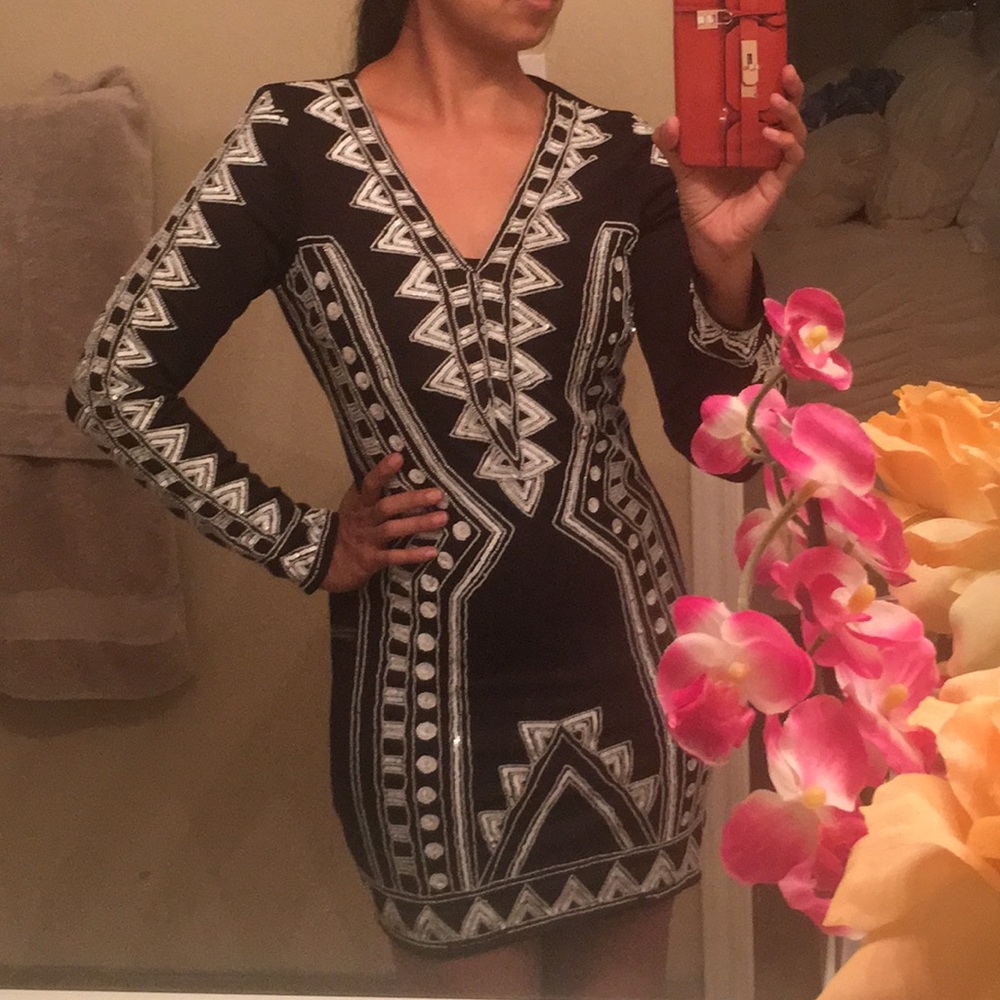 Misguided Black beaded sz Small/medium